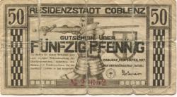 Coblenz (heute: Koblenz) - Stadt - 1.4.1917 - 50 Pfennig
