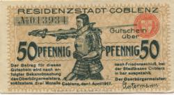 Coblenz (heute: Koblenz) - Stadt - 1.4.1917 - 50 Pfennig 