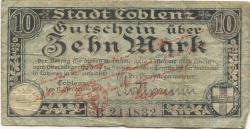 Coblenz (heute: Koblenz) - Stadt - 14.9.1922 - 10 Mark
