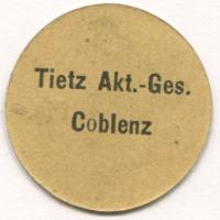 Coblenz (heute: Koblenz) - Tietz AG - -- 1 Pfennig
