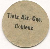 Coblenz (heute: Koblenz) - Tietz AG - -- 2 Pfennig