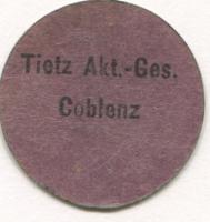 Coblenz (heute: Koblenz) - Tietz AG - -- 3 Pfennig