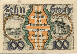 Coblenz-Lützel (heute: Koblenz) - Turnverein - -- - 1 Mark 