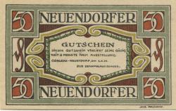 Coblenz-Neuendorf (heute: Koblenz) - Denkmalsausschuss - 1.10.1921 - 50 Pfennig