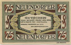 Coblenz-Neuendorf (heute: Koblenz) - Denkmalsausschuss - 1.10.1921 - 75 Pfennig