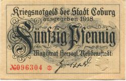 Coburg - Stadt - 1918 - 50 Pfennig