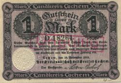 Cochem - Kreis - 19.11.1918 - 1 Mark