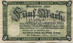 Cochem - Kreis - 19.11.1918 - 5 Mark