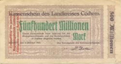 Cochem - Kreis - 1.10.1923 - 1.4.1924 - 500 Millionen Mark