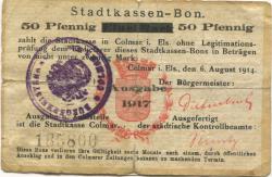 Colmar - Stadt - 1917 - 50 Pfennig