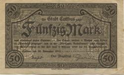 Cottbus - Stadt - 20.11.1918 - 31.12.1919 - 50 Mark