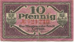 Cottbus - Stadt - 31.12.1921 - 10 Pfennig