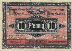 Cottbus - Inspektion der Kriegsgefangenenlager im Bereich des III.Armeekorps - 1.10.1917 - 10 Pfennig