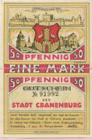 Cranenburg (heute: Kranenburg) - Stadt - 1.7.1921 - 1 Mark