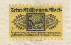 Crefeld (heute: Krefeld) - Kreis - 15.9.1923 - 10 Millionen Mark