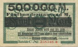 Crefeld (heute: Krefeld) - Stadt - - 15.11.1923 - 500000 Mark