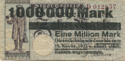 Crefeld (heute: Krefeld) - Stadt - - 15.11.1923 - 1 Million Mark