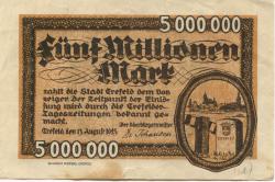 Crefeld (heute: Krefeld) - Stadt - 13.8.1923 - 5 Millionen Mark