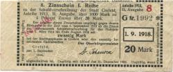 Crefeld (heute: Krefeld) - Stadt - (1.9.1918) - 20 Mark