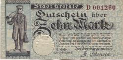 Crefeld (heute: Krefeld) - Stadt - 21.10.1918 - 10 Mark