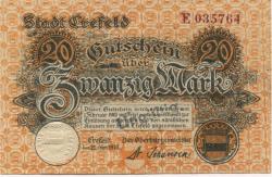 Crefeld (heute: Krefeld) - Stadt - 21.10.1918 - 20 Mark