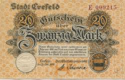 Crefeld (heute: Krefeld) - Stadt - 21.10.1918 - 20 Mark