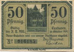 Cuxhaven - Stadt - Oktober 1919 - 31.12.1920 - 50 Pfennig 