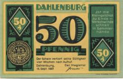 Dahlenburg - Gemeinde - 15.9.1921 - 50 Pfennig 