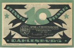 Dahlenburg - Spar- und Darlehenskasse EGmuH - 1.11.1920 - 1.9.1922 - 10 Pfennig 