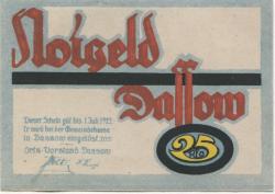 Dassow - Gemeinde - - 1.7.1922 - 25 Pfennig 