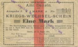 Datteln - Amt - 13.8.1914 - 1.4.1915 - 1 Mark 