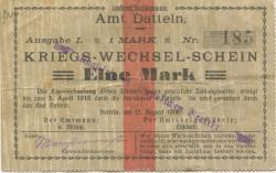 Datteln - Amt - 13.8.1914 - 1.4.1915 - 1 Mark 