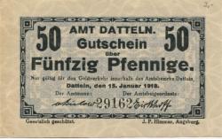 Datteln - Amt - 15.1.1918 - 50 Pfennig 