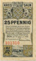 Daun - Kreis - 20.2.1920 - 25 Pfennig 