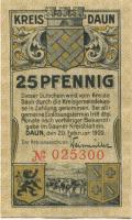 Daun - Kreis - 20.2.1920 - 25 Pfennig 