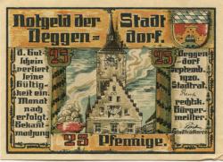 Deggendorf - Stadt - September 1920 - 25 Pfennig 