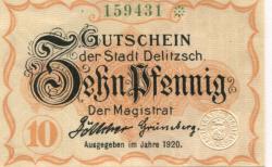 Delitzsch - Stadt - 1920 - 10 Pfennig