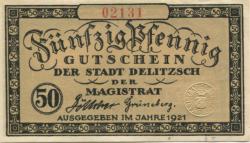 Delitzsch - Stadt - 1921 - 50 Pfennig 