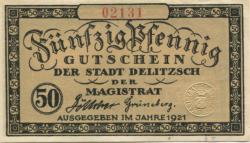 Delitzsch - Stadt - 1921 - 50 Pfennig