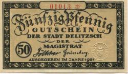 Delitzsch - Stadt - 1921 - 50 Pfennig