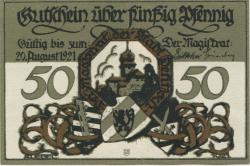 Delitzsch - Stadt - - 20.8.1921 - 50 Pfennig