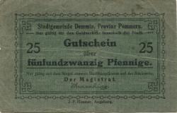 Demmin - Stadt - -- 25 Pfennig