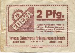 Demmin - Vorpommerscher Einkaufsverein für Kolonialwaren eGmbH - -- - 2 Pfennig