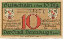 Derenburg - Stadt - 20.12.1920 - 10 Pfennig 