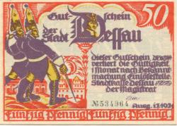 Dessau - Stadt - 1921 - 50 Pfennig