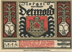 Detmold - Stadt - August 1920 - 50 Pfennig