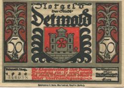 Detmold - Stadt - August 1920 - 50 Pfennig