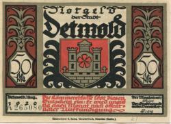 Detmold - Stadt - August 1920 - 50 Pfennig