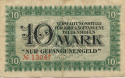 Diedenhofen (heute: F-Thionville) - Verrwaltungsstelle für Kriegsgefangene - -- - 10 Mark