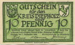 Diepholz - Kreis - 1.9.1920 - 10 Pfennig